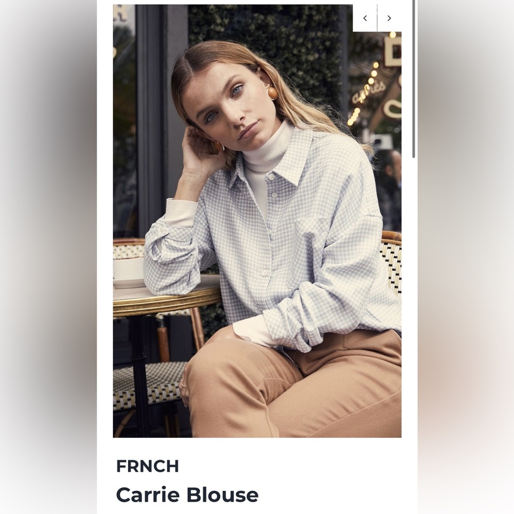 FRNCH button up blouse